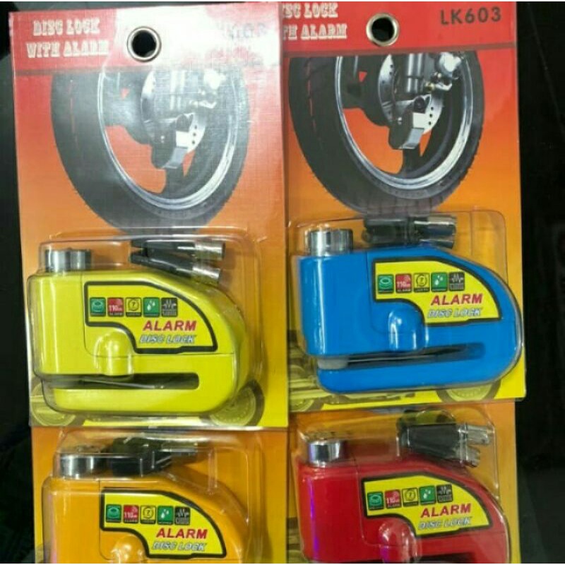 Gembok Cakram Motor Alarm - Gembok Alarm Disc Lock Berkualitas