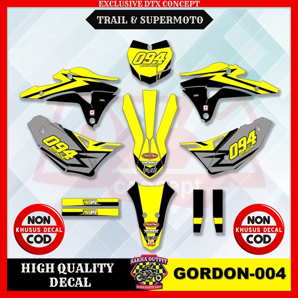 Decal klx gordon decal gordon decal klx gordon full body decal body gordon stiker motor stiker varia