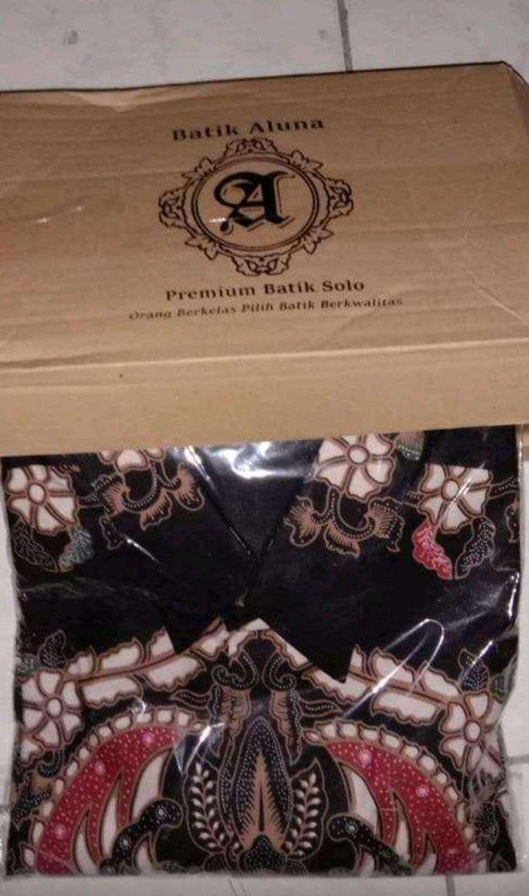 Batik Pria Lengan Panjang Modern Premium Full Furing Original Produksi Batik Aluna Solo Pcw 007