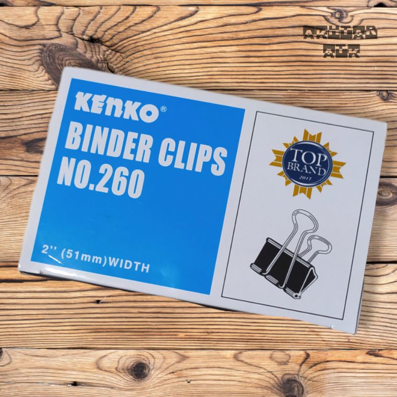 

Binder Clip Kenko No 260 isi 12 pcs - Klip Penjepit Kertas File 1 Box