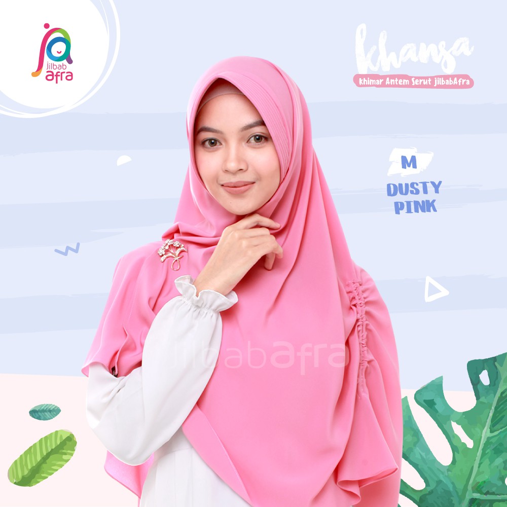BARU Hijab Simpel Ped Antem Khimar Serut Instan Khansa polos tanpa bordir tanpa motif kesan mewah