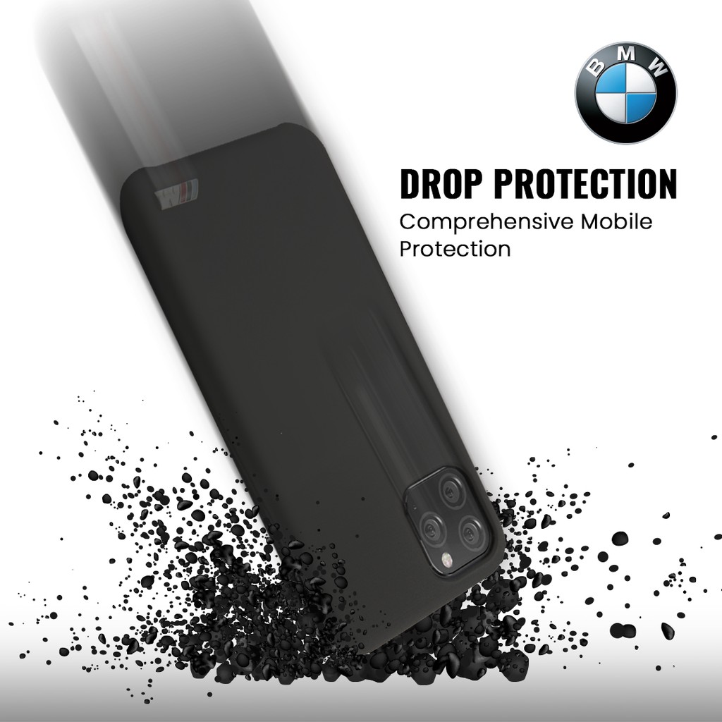 BMW - M Signature Silicone Microfibre - Case / Casing iPhone 11 Pro 5.8&quot; -  Black