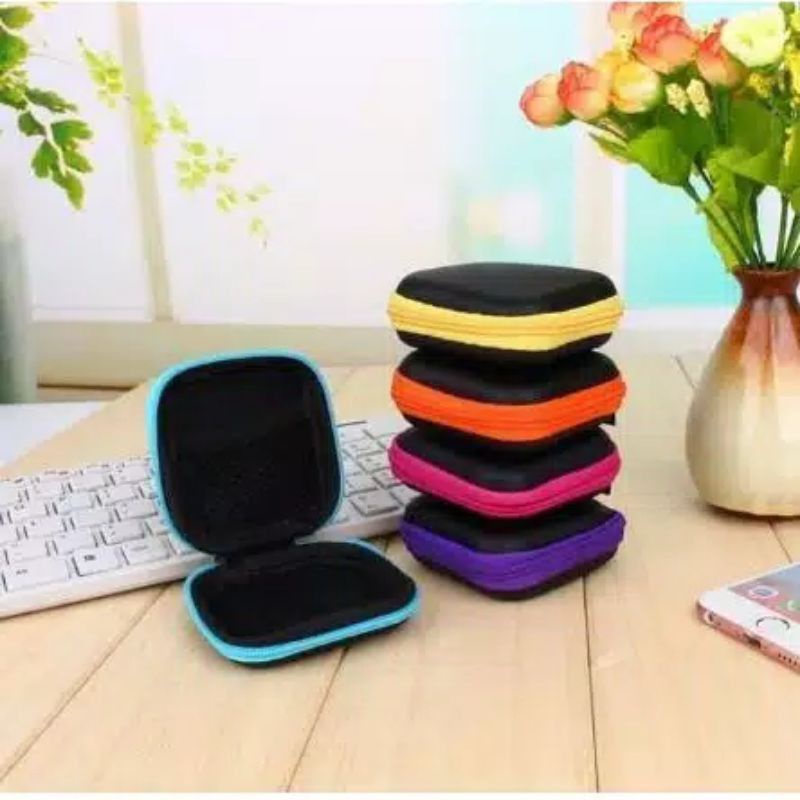 Bundara.id Do-1024 Dompet petak Case headset Cable charge dompet koin