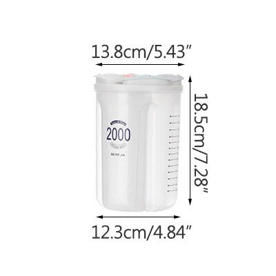 Retaily HL0225 Toples Plastik Transparan 4 Slot Empat Sekat 2000 ML Tempat Penyimpanan Makanan Kering Dapur