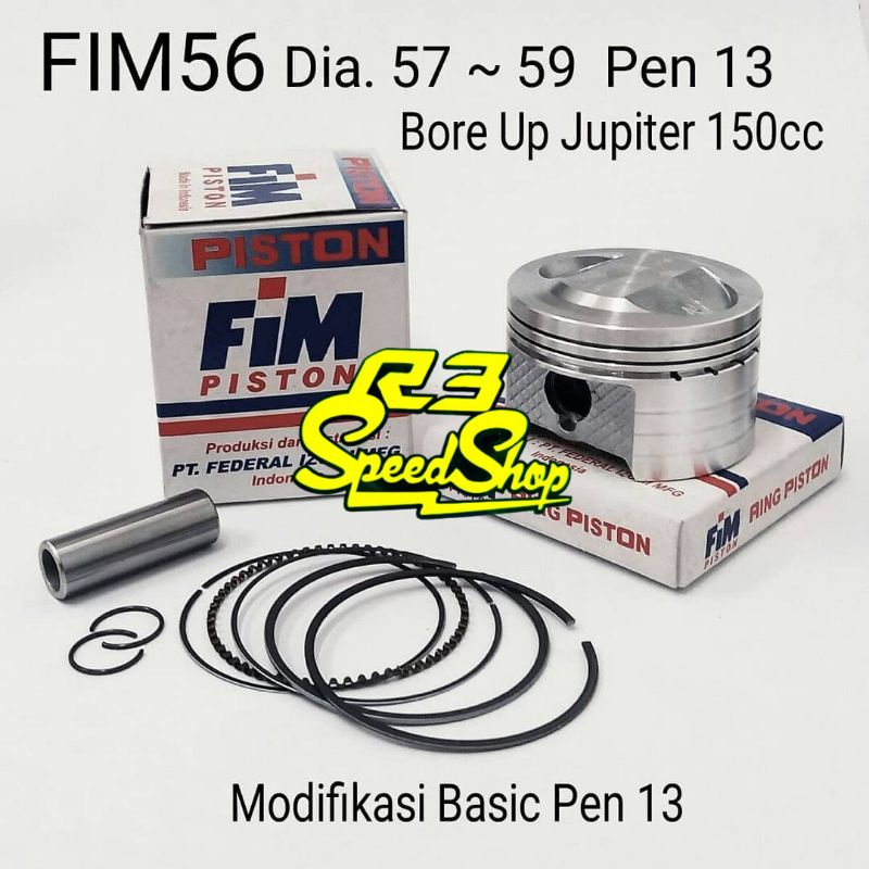 Piston Seher FIM Izumi 58 Pin 13 Jupiter Vega Crypton FIM 56 - 100