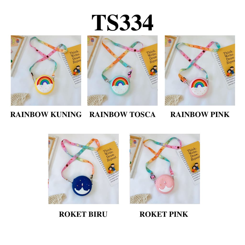 MIKADO - TS334 TAS ANAK TAS SELEMPANG ANAK JELLY RUBBER DONUT TAS SELEMPANG ANAK PEREMPUAN COD