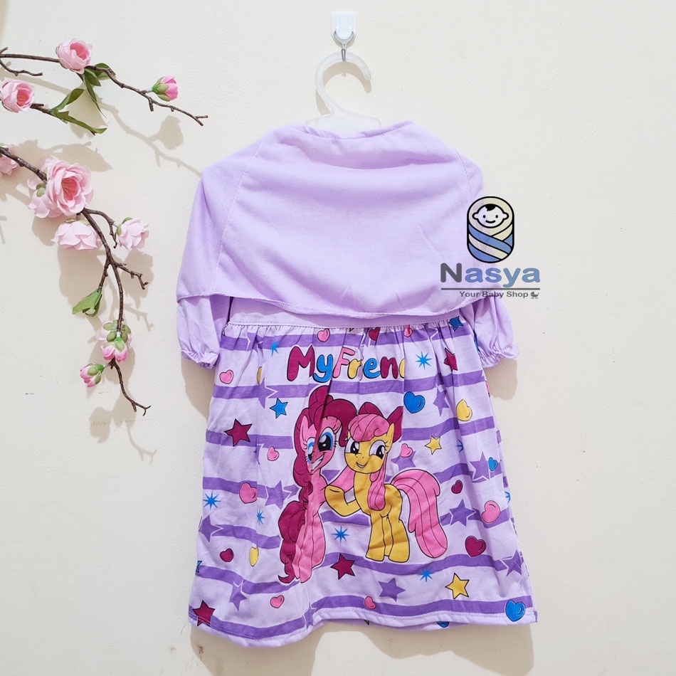 [N-015] Baju bayi anak kecil / gamis bayi 0-6 bulan motif pita - cassey