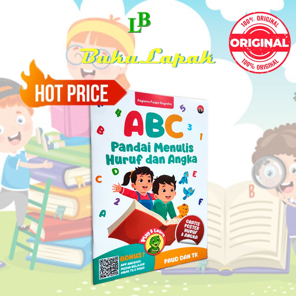BUKU PAUD - BUKU TK :ABC - PANDAI MENULIS HURUF DAN ANGKA - POSTER ANGKA - POSTER HURUF