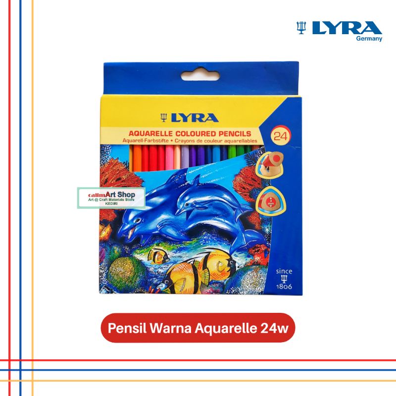 Pensil Warna Lyra Aquarelle 24w Larut Dalam Air