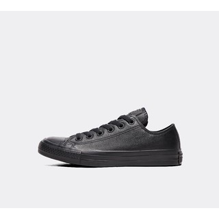  Sepatu  Converse  Low Leather Kulit Full  Black Full  