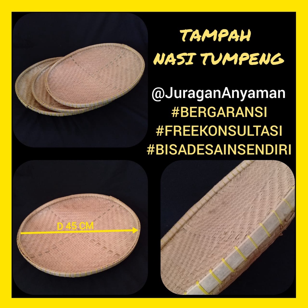 Tampah Tumpeng Kue Basah Kue Tampah Jajanan Pasar Tampah Bambu Anyam Cempeh Cecempe Kerajinan Anyama