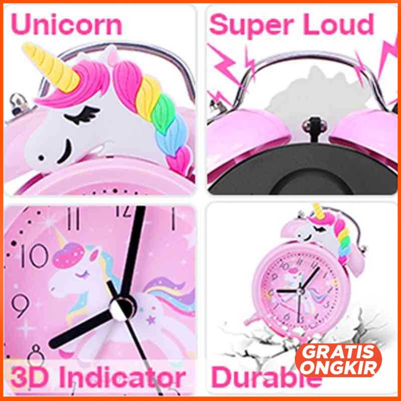 Jam Weker Alarm Model Classic Unicorn DS0223