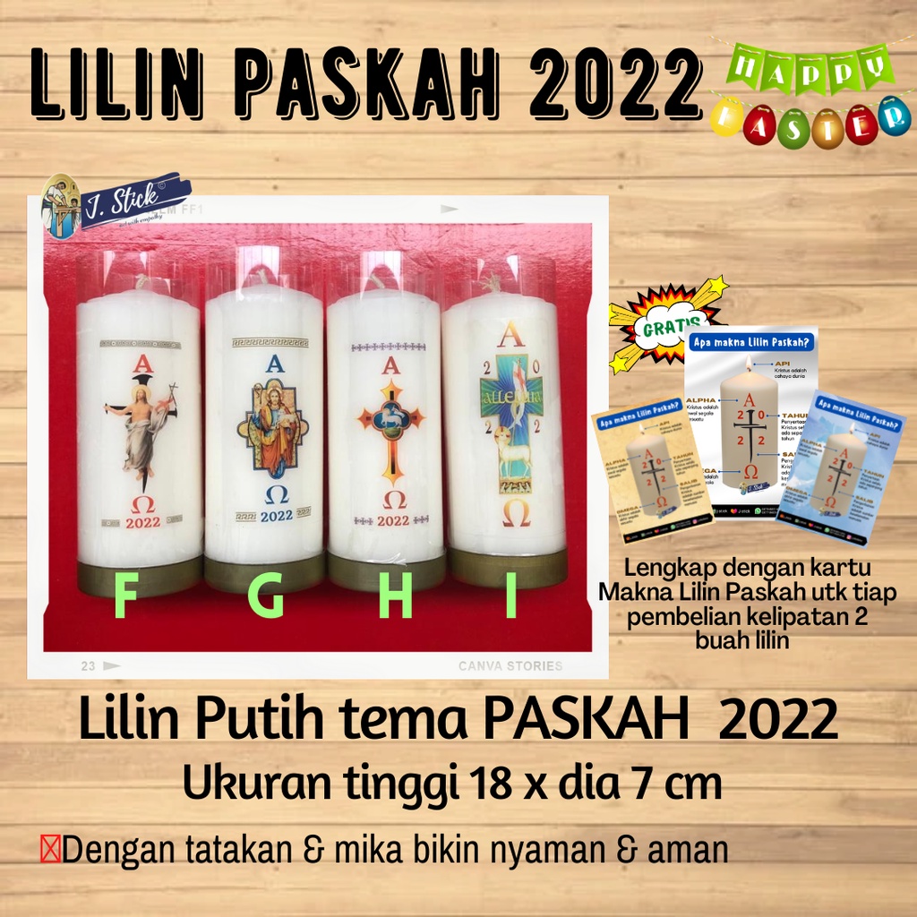 LILIN PASKAH (L, tinggi 18 x dia. 7cm)