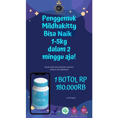 Bisa COD Penggemuk Mildhakitty Obat Gemuk BPOM