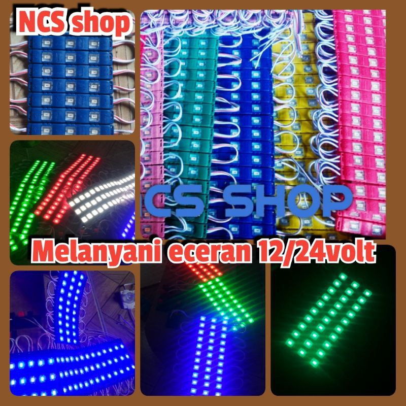 Lampu LED mata3 kotak kecil/lampu kolong/lampu truk/lampu bis
