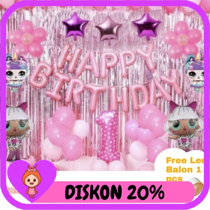✨BISA COD✨ Jasa Paket Balon Dekorasi Ulang Tahun / Birthday Tema Lol Surprise