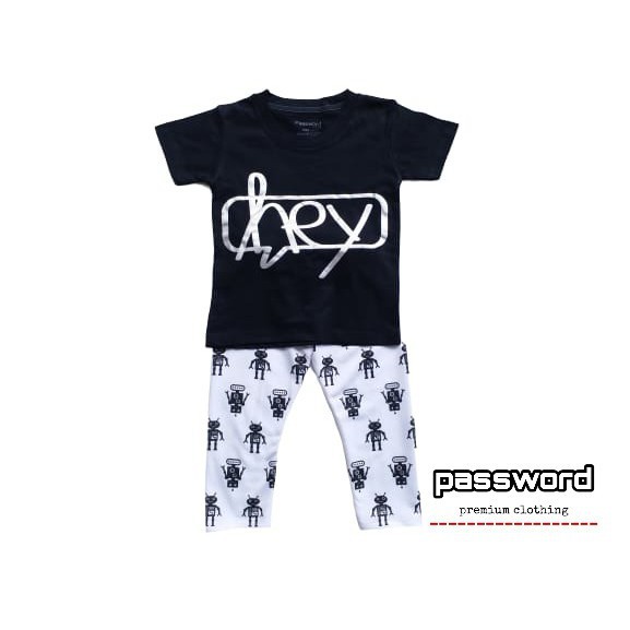 HappyOliver PASSWORD HEY Setelan Anak 1 - 7 Tahun Baju Anak BerKualitas