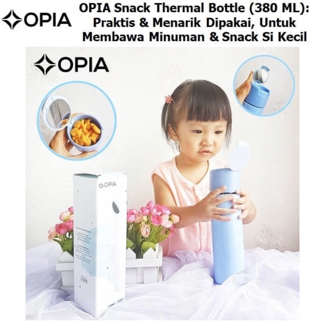 Opia Snack Thermal Bottle 380ml - Botol Minum/Thermos air