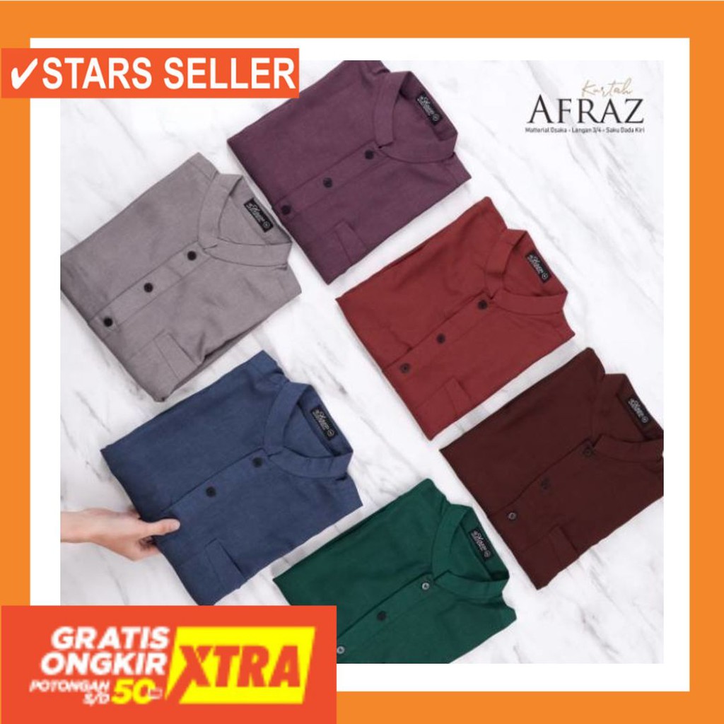 PAKAIAN MUSLIM TERBAIK PALING ANAK ORANG TUA PINK MURAH / KURTAH AFRAZ / Koko dewasa Al Hauraa Men