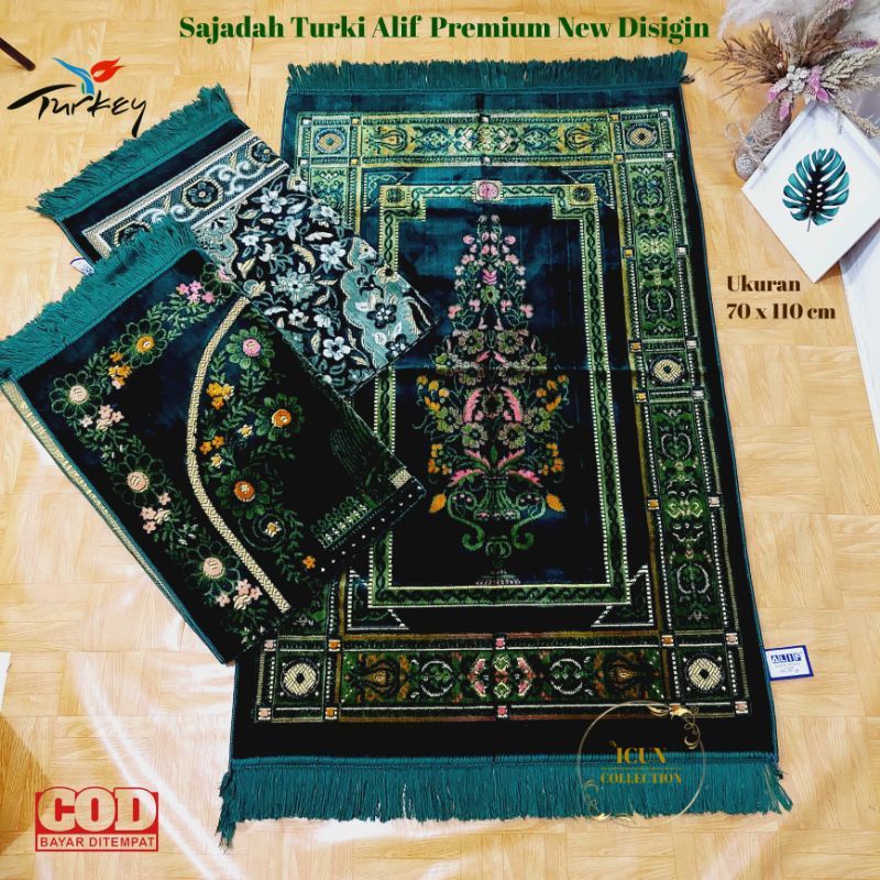 sajadah turkiye besar/timbul/halus/tebal ukuran 70×110cm terlaris