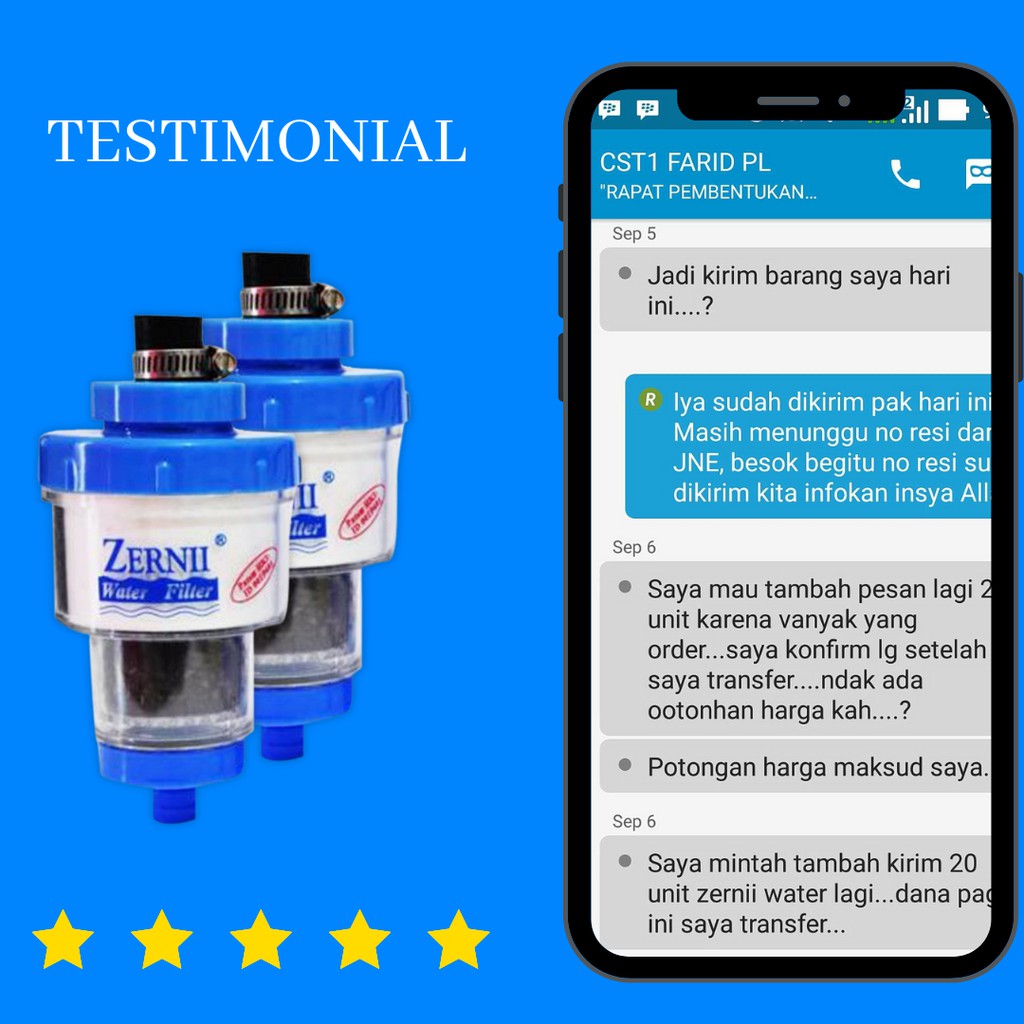 Penjernih Kran Air Sumur Bor Zernii Water Filter Zerni Saringan Pembersih Dan Penyaring Kran Wastafel Cuci Piring Air Kotor Dan Keruh