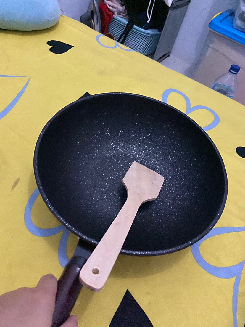 Greenland Panci Keramik Anti Lengket Wajan Cekung Penggorengan Deep Wok 32cm Free Tutup Hpm101