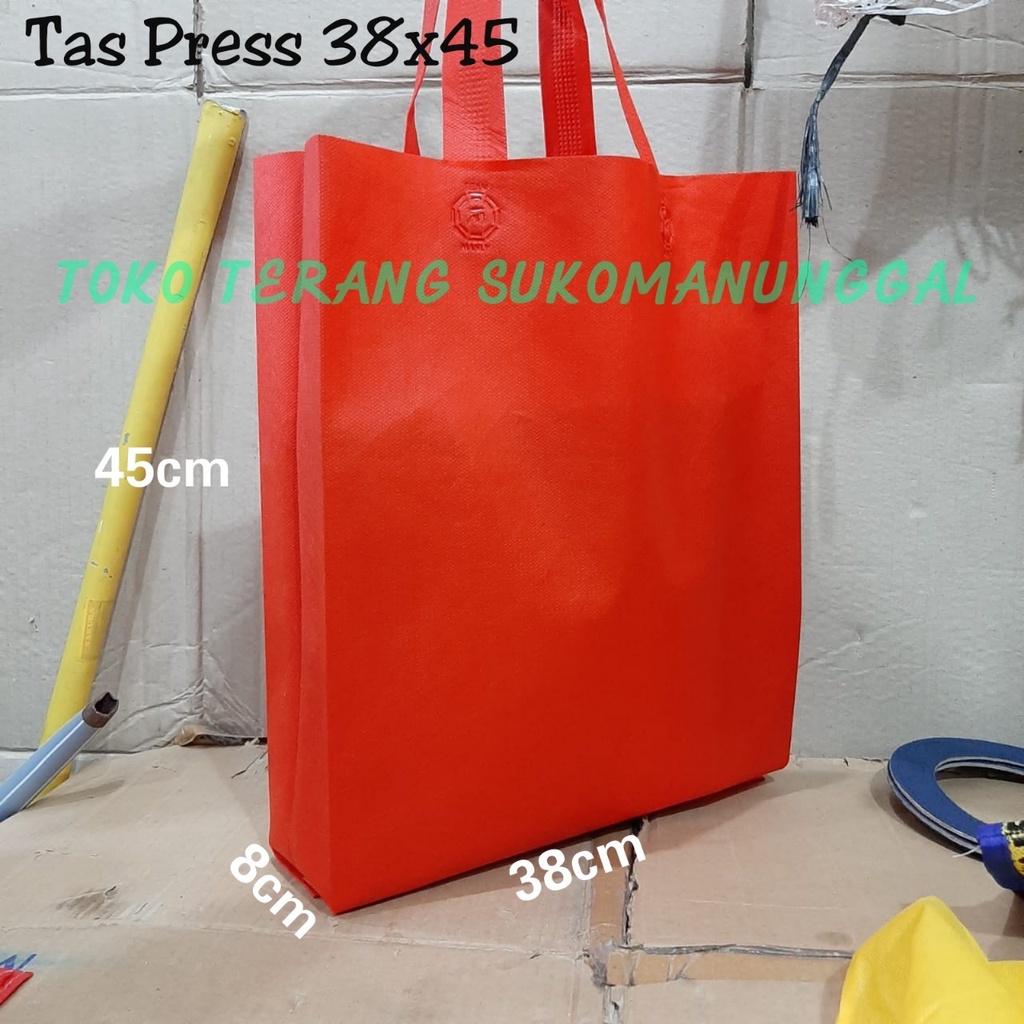 

kantong spunbond 38x8x45 tas kain goodie bag polos tas sovenir kantong souvenir