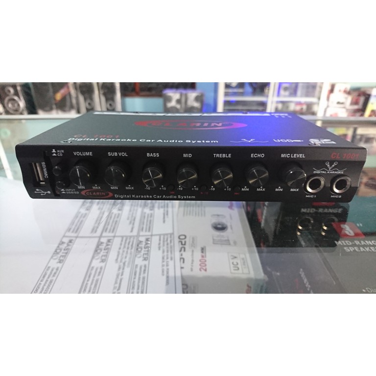 EQUALIZER/pre amp CLARIN MOBIL usb MP3 karaoke JERNIH DETAIL