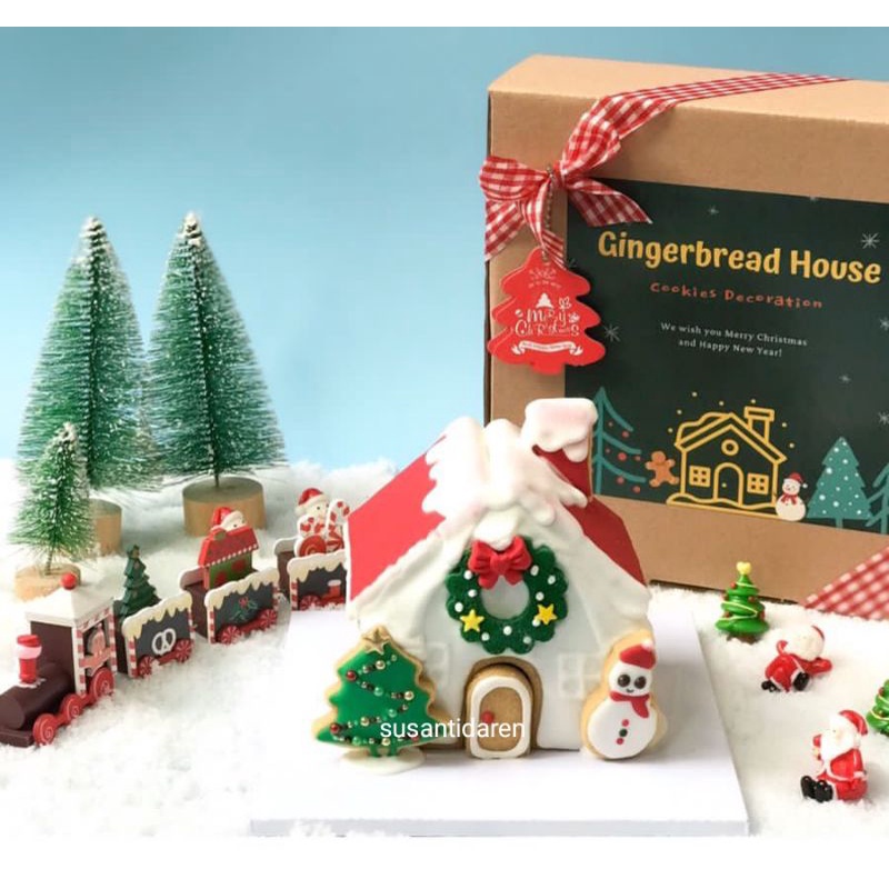 Merry Christmas hampers, cake, cookies, tree, Northpole ice cream, Gingerbread house & bolu jadul
