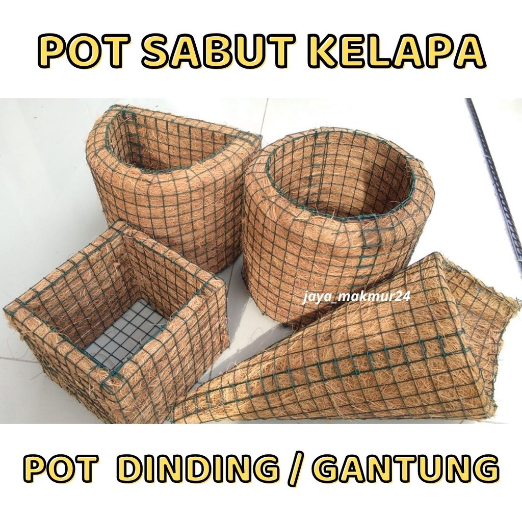 pot sabut kelapa / pot gantung sabut kelapa / pot dinding sabut kelapa