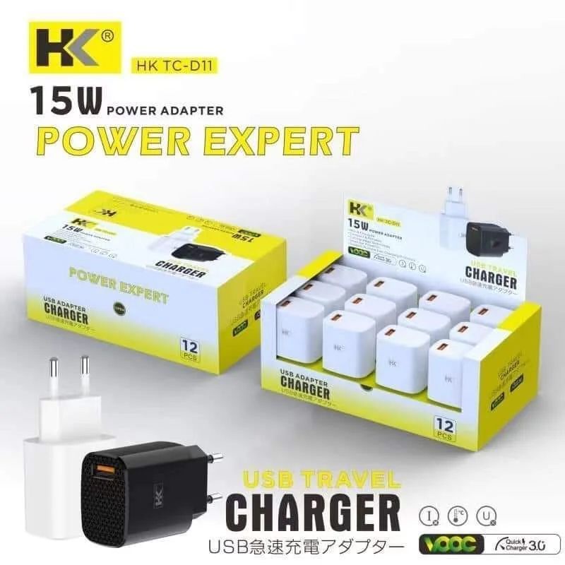 ADAPTOR HK D11 ADAPTOR CHARGER QC 4.0 FAST CHARGE VOOC