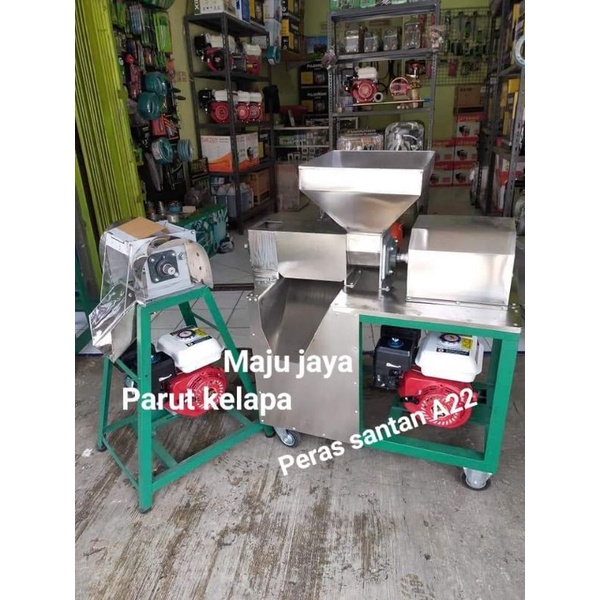 mesin peras santan A22 as peras besar  dengan parutan kelapa set mesin penggerak bensin