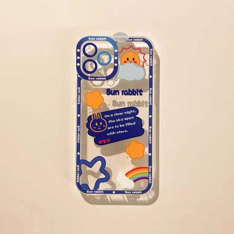 IPHONE Sunshine Soft Case Silikon Transparan 13 12 Pro Max 11 XS XR X 8 7 6 6S Plus Mini