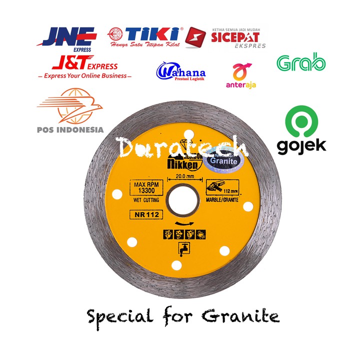 Promo Diamond Wheel 4" / Pisau Potong Granite Marbel Nikken Wet Nr112 Nr-8414
