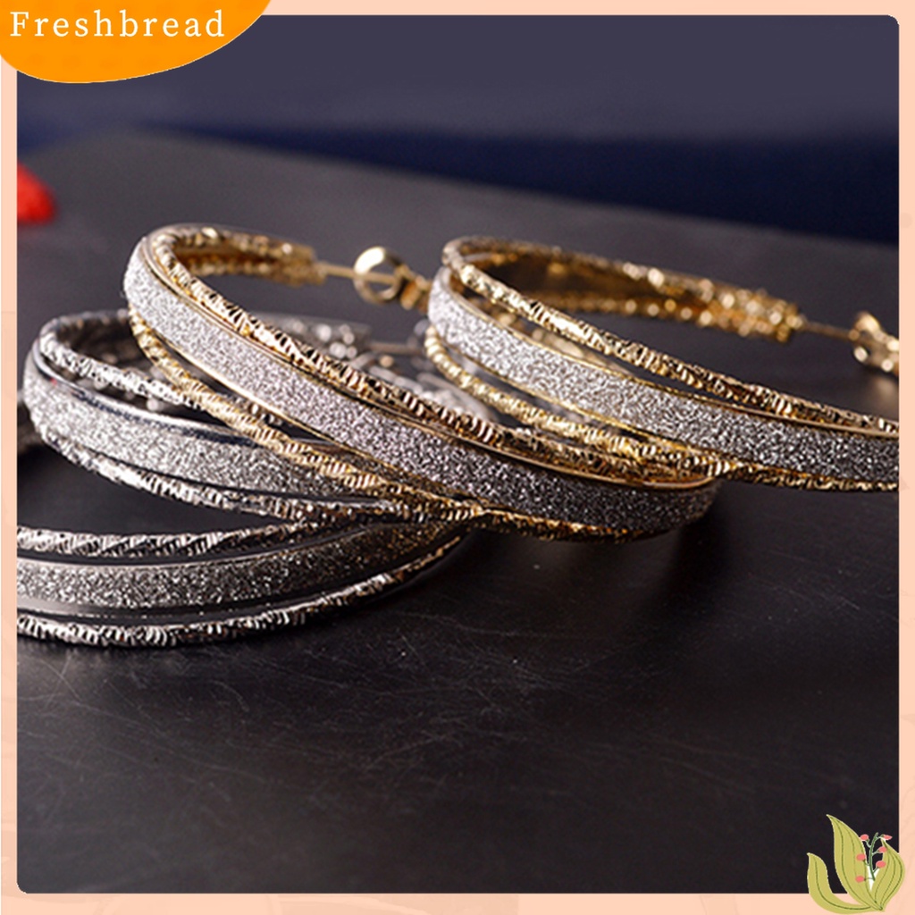 [Fresh] Anting Tusuk Bahan Alloy Gaya Vintage Dull Polish untuk Wanita
