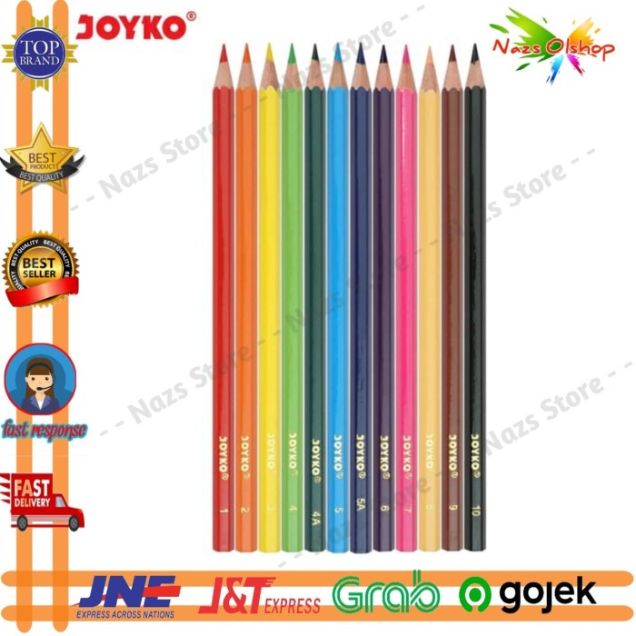 

Terlaris Pensil Warna Joyko Panjang Isi 12Ps Terlaris