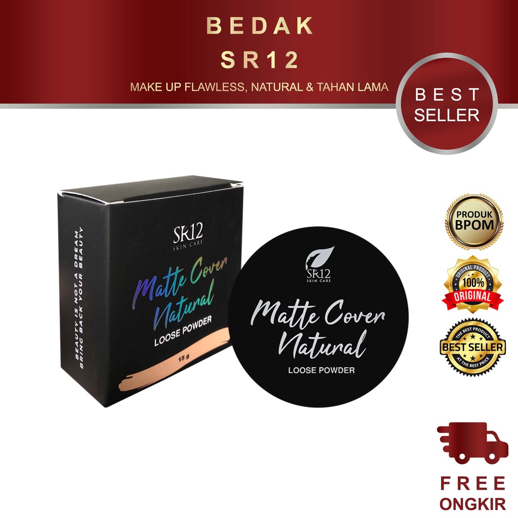 MATTE COVER NATURAL LOOSE POWDER SR12 / BEDAK TABUR SR12