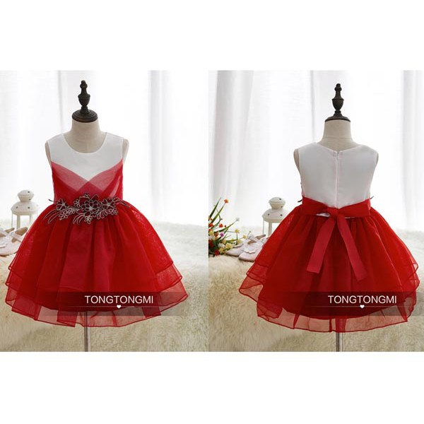 dress anak remaja merah putih tong tong mi