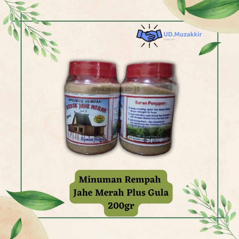 

Minuman Rempah Jahe Merah Plus Gula Kemasan Toples 200gr | Banjarmasin