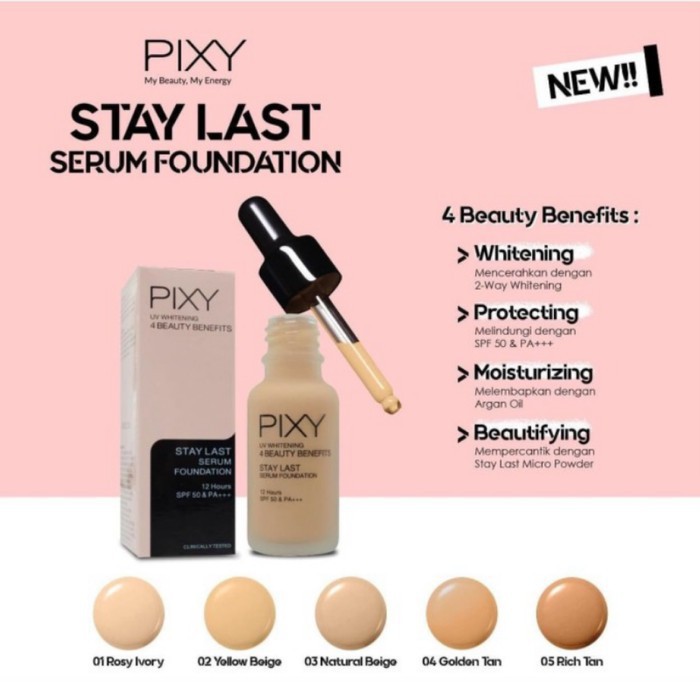 PROMO PIXY STAY LAST SERUM Foundation SPF 50&amp;PA+++/ALAS BEDAK CAIR/PIXY ALAS BEDAK/PIXY