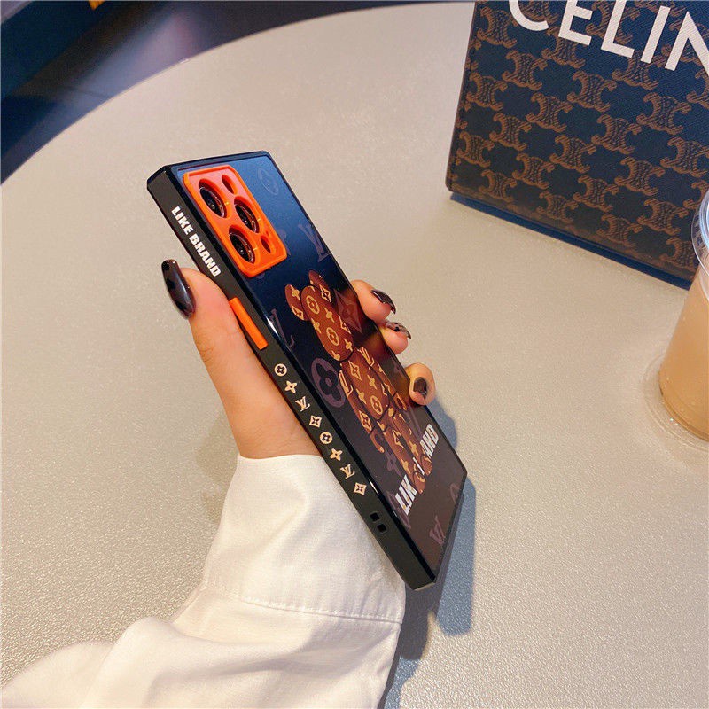 Cute Bear Right Angle Design IPhone 11 12 Pro Max ProMax 7 8 Plus X Xs XsMax Silicone Soft Case Mas7