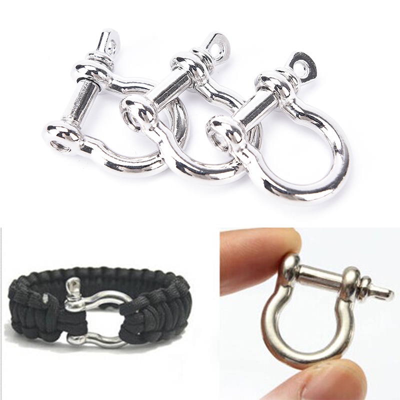 DEID 1/5/10pcs O-Shaped Stainless Steel Shackle Buckle For Paracord Bracelet 210907