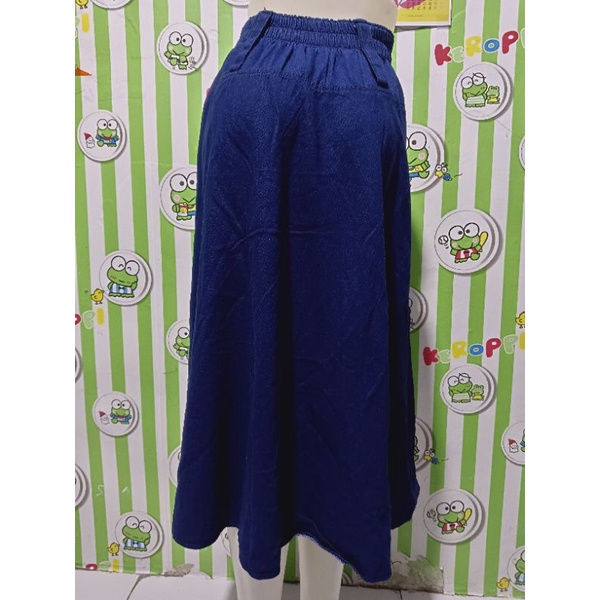 ROK MIDI JEANS CASUAL SHORT PENDEK PAYUNG WANITA/ROK MIDI PENDEK TERBARU