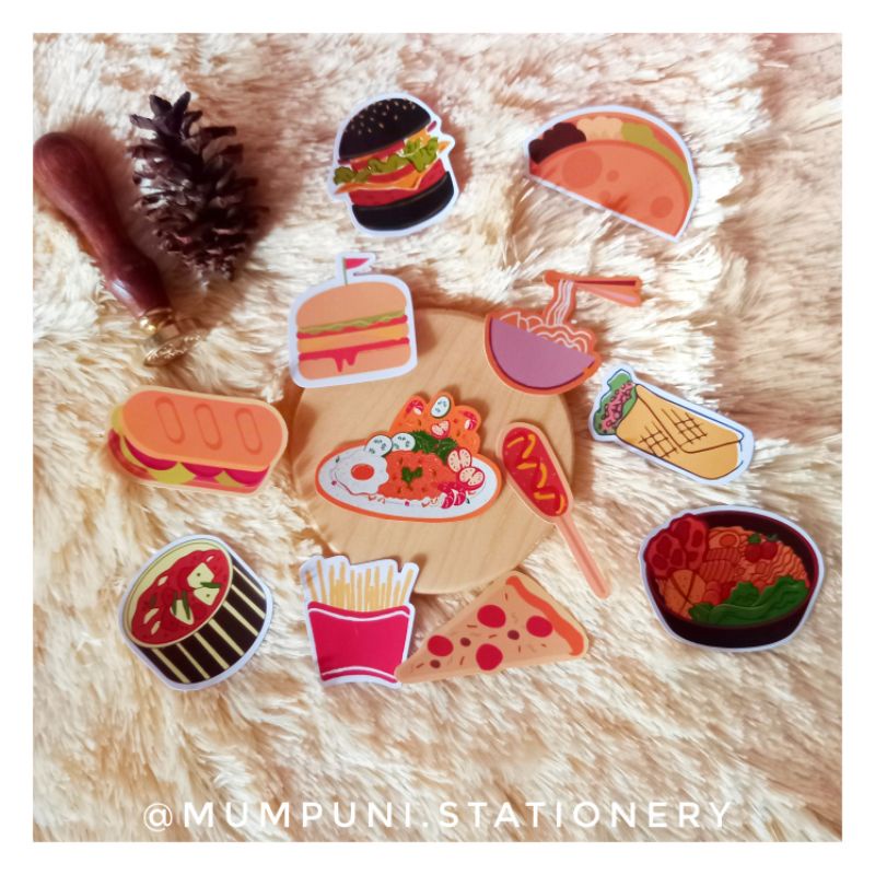 

Stiker "Junk Food" Big Size 12 Elements Cutting Pieces