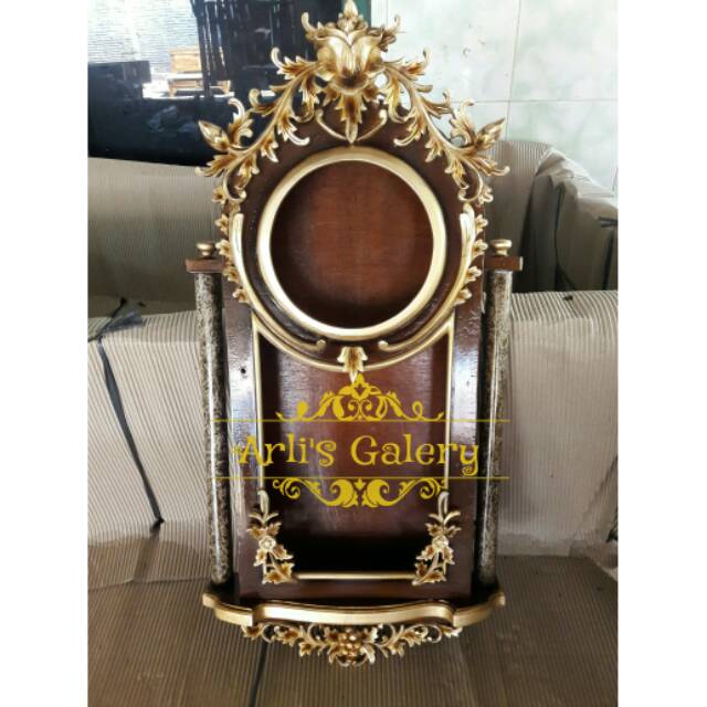 Jam dinding jam hias kayu jati furniture jepara