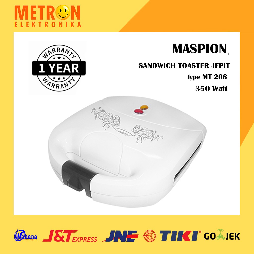 MASPION MT 206 / SANDWICH TOASTER JEPIT / MT206