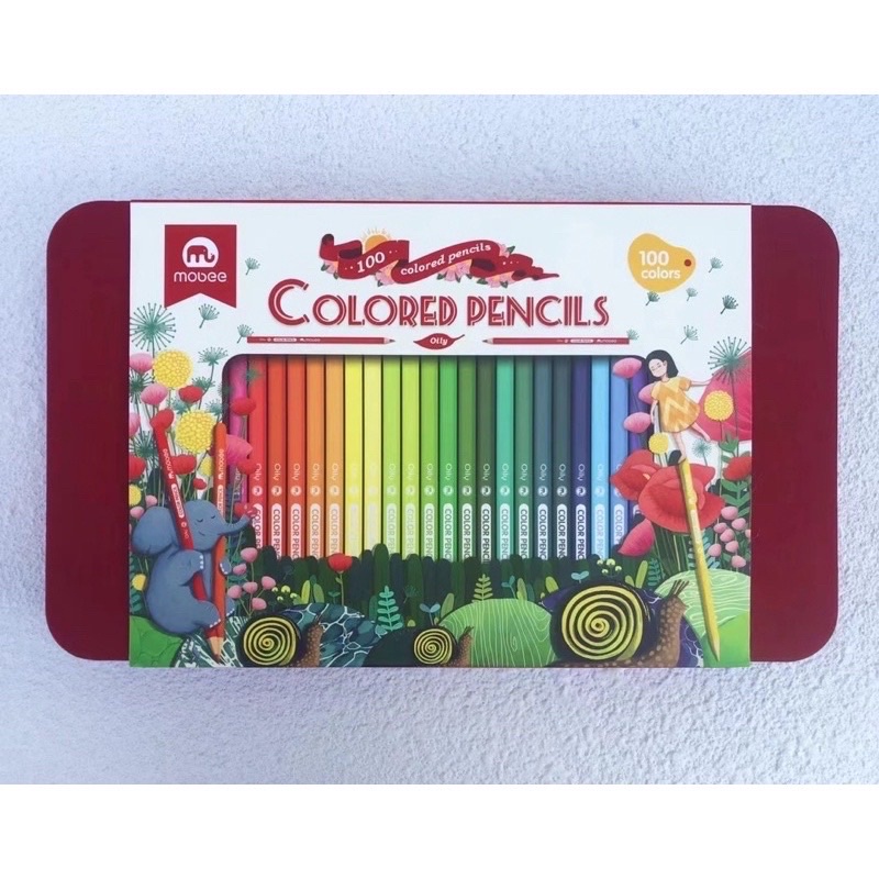 mobee color pencil 100pcs pensil warna 100 warna