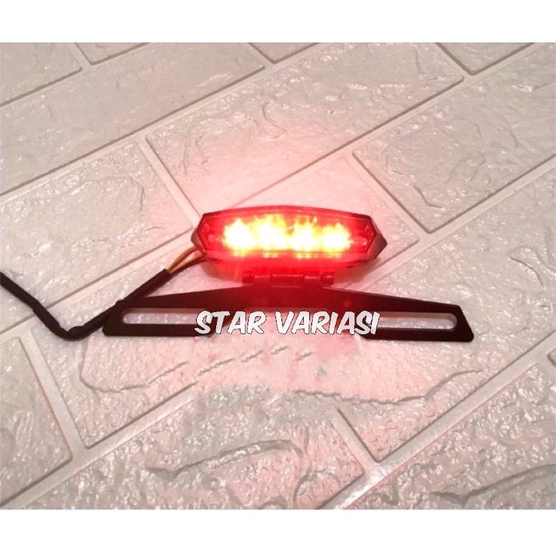 Lampu stop lamp led universal breket msx cb rx king vixion aerox nmax xabre dll plus sein sen