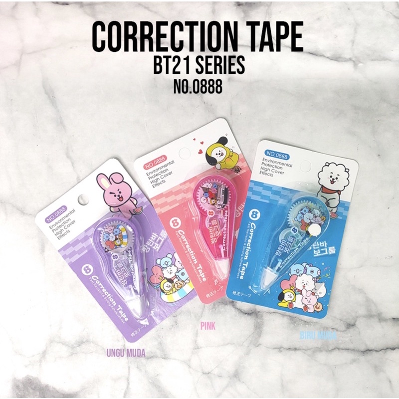 

CORRECTION TAPE BT21 BTS KECIL SIZE 8 | TIPE EX | CORRECTION TAPE | PENGHAPUS PULPEN
