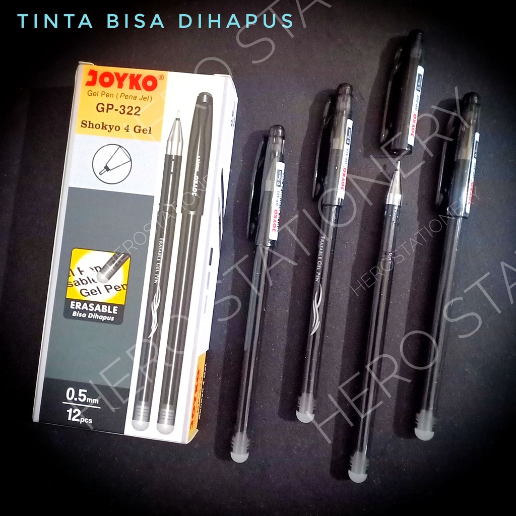 

Joyko pen gel erasable shokyo 4 gel 0.5 mm tinta bisa dihapus GP-322 . 12 unit